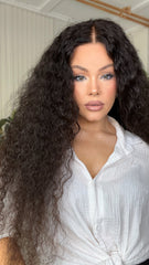 SULMY Deep Wave Curly Wigs 100% Real Human Hair for Caucasian 180% Density