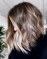 Short Bright Facial Framing Balayage Wigs for Women Caucasian 100% Human Hair