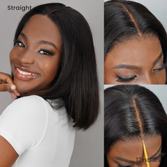Glueless Lace Straight Bob Wig 100% Virgin Human Hair