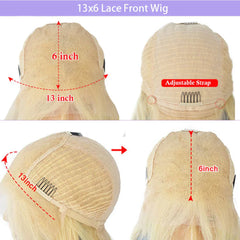 SULMY Blonde Layered Long Loose Front Wigs for White Women 100% Human Hair