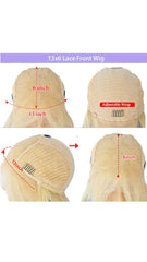 SULMY Brown Blonde Highlights Long Wigs for White Women 100% Human Hair