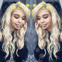 SULMY Long Blonde Wavy Lace Front Wigs for White Women 100% Human Hair