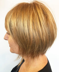 Chin-Length Wigs with Thinned-Out Ends for Women Caucasian 100% Human Hair