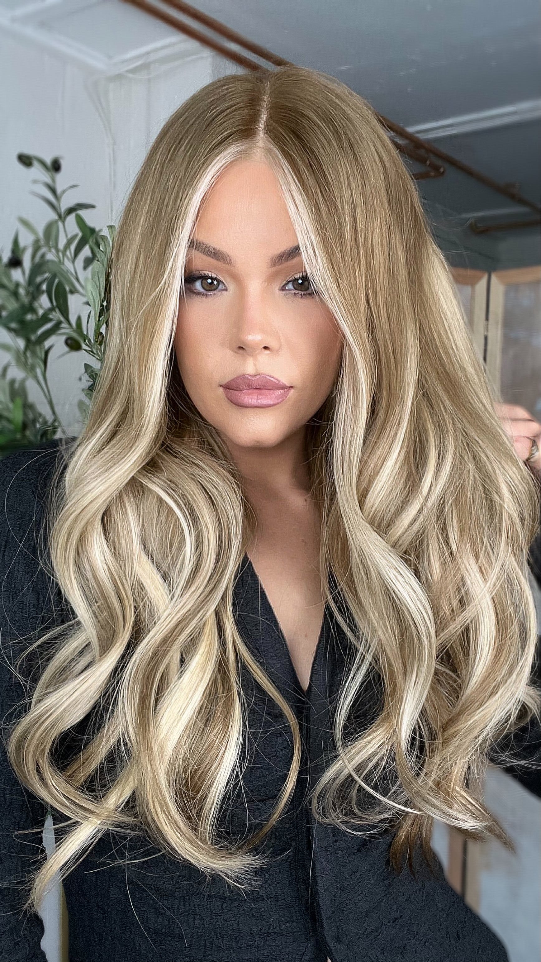 Cool Blonde Highlights Wigs 100% Real Human Hair for Caucasian 180% De ...