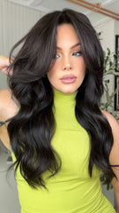 SULMY Body Wave Wigs 100% Real Human Hair for Caucasian 180% Density