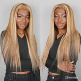 Mixed Brown & Blonde Color Straight 13x4 HD Lace Human Hair Wig