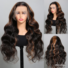 360 Full Lace Frontal Body Wave #30 Highlight Human Hair Wig
