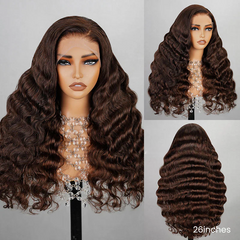 Chocolate Dark Brown Human Hair Wigs