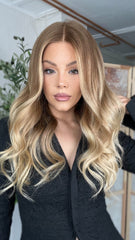 SULMY Ashy Brown Ombre Wigs 100% Real Human Hair for Caucasian 180% Density