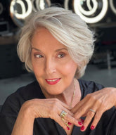 Long Pixie Wigs for Women Over 50 for Women Caucasian 100% Human Hair