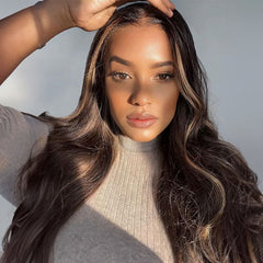 Glueless #30 Highlight Body Wave Human Hair Wigs