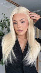 SULMY #613 Blonde Wigs 100% Real Human Hair for Caucasian 180% Density