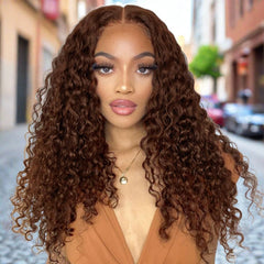 Chestnut Dark Brown Glueless Human Hair Wigs