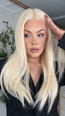 SULMY #613 Blonde Wigs 100% Real Human Hair for Caucasian 180% Density