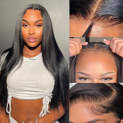 Glueless Wig Ready to Go Silky Straight Human Hair Wigs