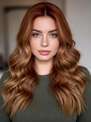 SULMY Strawberry Blonde and Red Wigs 100% Real Human Hair for Caucasian Women