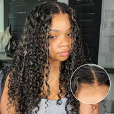 Highlights #27 Colored Human Hair Wig Jerry Curly Breathable Cap Free Part