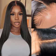 Beginner-Friendly Straight Glueless Wig 100% Human Hair