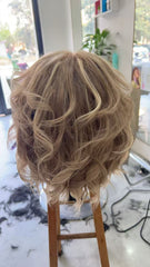 SULMY Ash Blonde Short Wigs for White Women 100% Human Hair