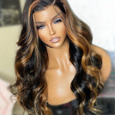 360 Full Lace Frontal Body Wave #30 Highlight Human Hair Wig