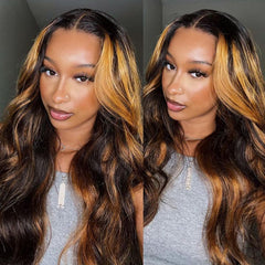 360 Full Lace Frontal Body Wave #30 Highlight Human Hair Wig
