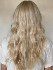 SULMY Pale Blonde Wigs 100% Real Human Hair for Caucasian