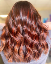 Bright Reds Wigs in Tiny Ribbons 100% Real Human Hair for Caucasian Women