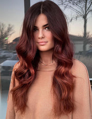 Redwood Ombre Wigs 100% Real Human Hair for Caucasian Women