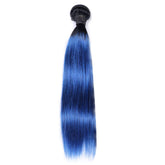 Royal Blue Bundles Straight Human Hair Dark Roots | SULMY.
