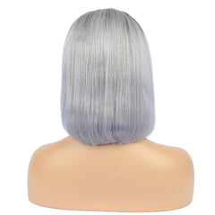 Grey Ombre Bob Lace Front Wig 1b Grey Colored Short Human Hair Wigs -SULMY | SULMY.
