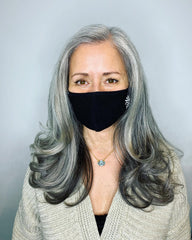 Salt and Pepper Wigs with Ombre Hair 100% Real Human Hair for Caucasian Women