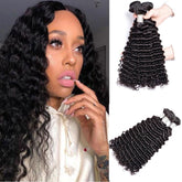 3 Bundles Deal Deep Wave Brazilian Virgin Human Hair Weave Bundles | SULMY.