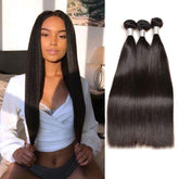 3 Bundles Deal Silky Straight Brazilian Virgin Human Hair Weave Bundles | SULMY.