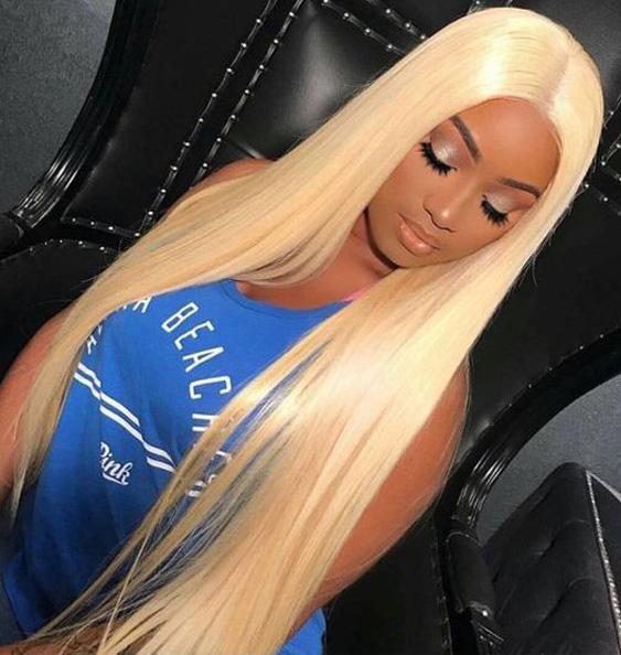 613 Wigs Human Hair Light Blonde Straight Lace Front Colored Wigs SULMY | SULMY.