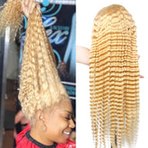 613 Blonde Deep Wave Wig 100% Real Human Hair