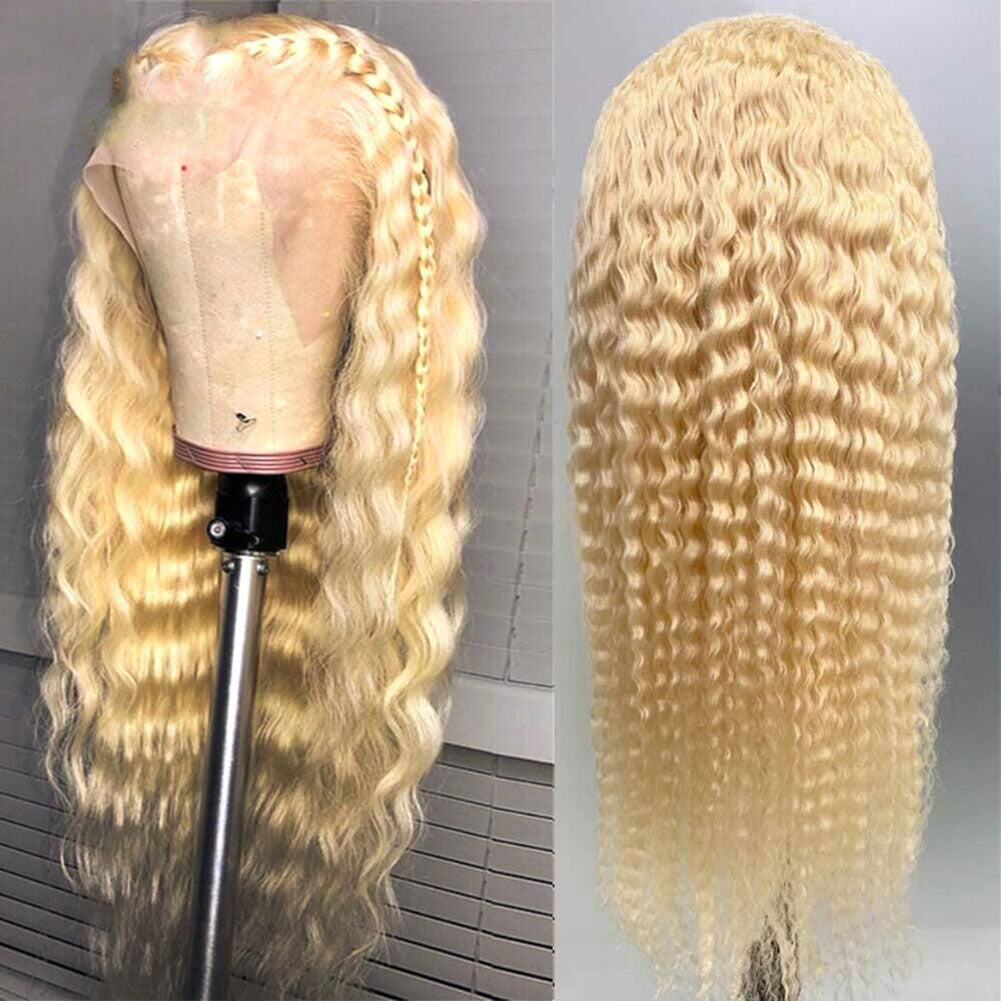 613 Blonde Deep Wave Wig 100% Real Human Hair