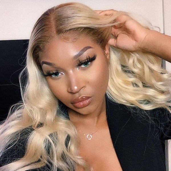 Blonde wig with on sale roots