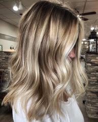 Silver Ash Blonde Hair in the Front Wigs 100% Real Human Hair for Caucasian Women