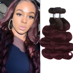 99j Bundles Dark Roots Ombre 99j Human Hair Weave | SULMY.