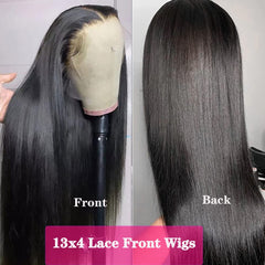 SULMY HD Lace Frontal Wig Straight Transparent Human Hair Wigs