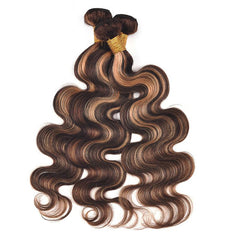 Highlighted Hair Weave Bundles With Brown Blonde Highlights Body Wave | SULMY.