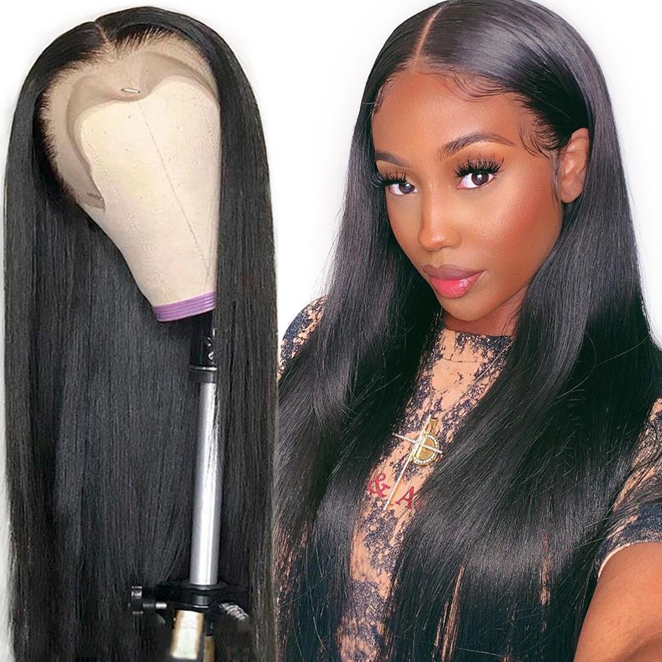 Lace Front Human Hair Wigs 13x4 Lace Wig Silky Straight, Pre-plucked, 180% Density-SULMY | SULMY.