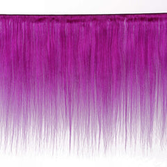 Purple Bundles With Closure Straight Dark Purple Weave With Closure