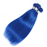Remy Blue Human Hair Bundles Straight Royal Blue Hair Weave