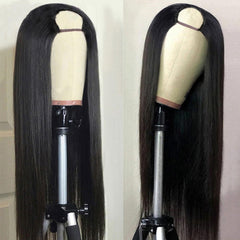 U Part Wig 2x4Inch Half Wigs Human Hair Silky Straight SULMY | SULMY.