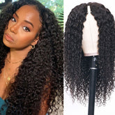 V Part Wig 100% Real Human Hair Kinky Curly