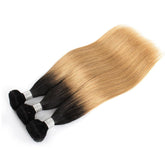 Sulmy 3 Bundles 1b/#27 Two Tone Colored Straight Ombre Brazilian Human Hair Weave | SULMY.