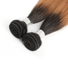 Sulmy 3 Bundles 1b/#30 Two Tone Colored straight Ombre Brazilian Human Hair Weave | SULMY.