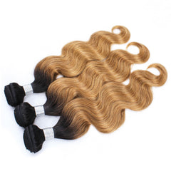 Sulmy 3 Bundles With Frontal Closure 1b #27 Ombre body wave Brazilian Hair Weave | SULMY.