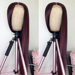 99J Wig Human Hair Long Maroon Lace Front Wigs SULMY | SULMY.